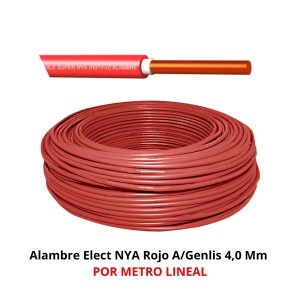 ALAMBRE ELECT NYA ROJO A/GENLIS X MT 4,0 MM