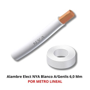 ALAMBRE ELECT NYA BLANCO A/GENLIS X MT 6,0 MM