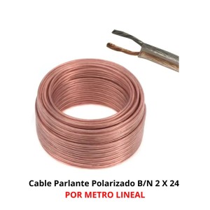 CABLE PARLANTE POLARIZADO B/N 2 X 24