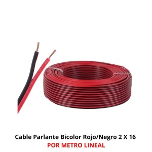CABLE PARLANTE BICOLOR ROJO/NEGRO 2 X 16