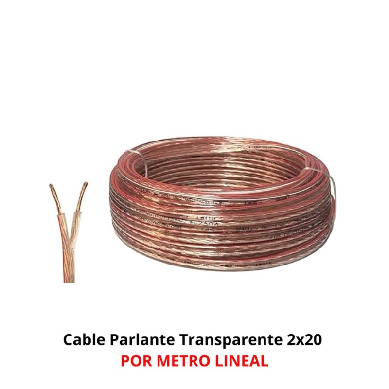 CABLE PARLANTE TRANSPARENTE 2X20