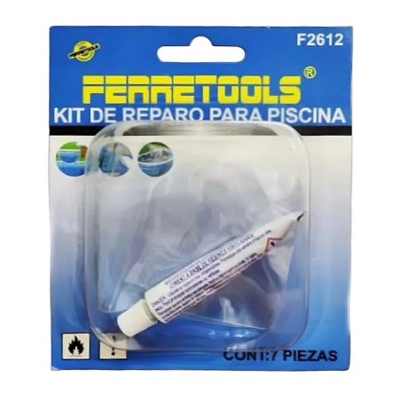 PARCHE PARA PISCINA KIT DE REPARO 7 PIEZAS F2612 T