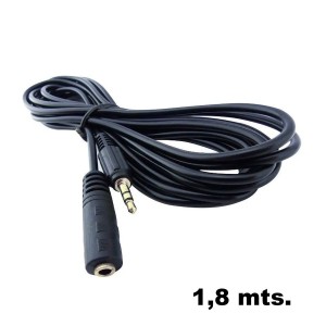 CABLE PLUG STEREO 3.5 MACHO HEMBRA 1.80 MT CA174