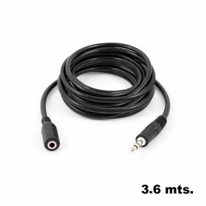 CABLE PLUG STEREO 3.5 MACHO HEMBRA 3.60 MT CA175