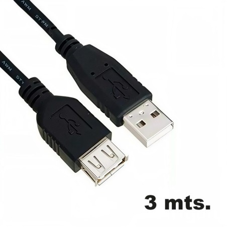CABLE USB MACHO-HEMBRA ALARGADOR 3 MTS CA763
