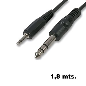 CABLE PLUG 3.5 MACHO MACHO 6.3 MONO 1.80 M CA1632