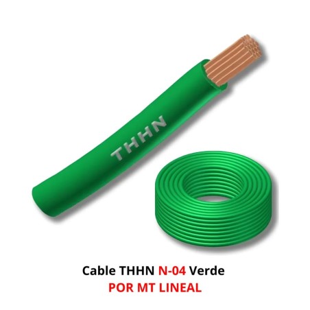 CABLE THHN N-04 VERDE