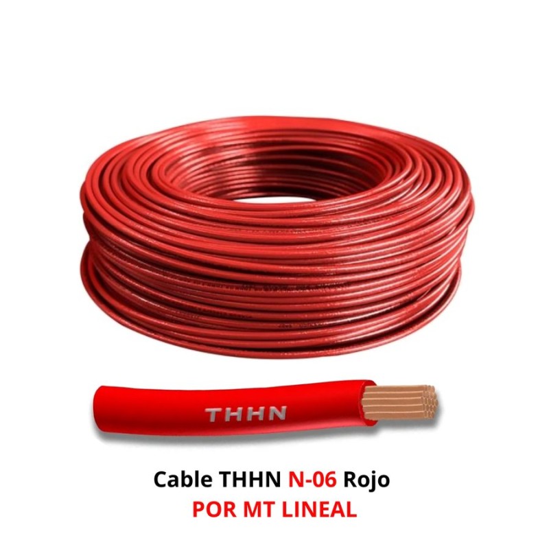 CABLE THHN N-06 ROJO