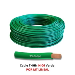 CABLE THHN N-06 VERDE