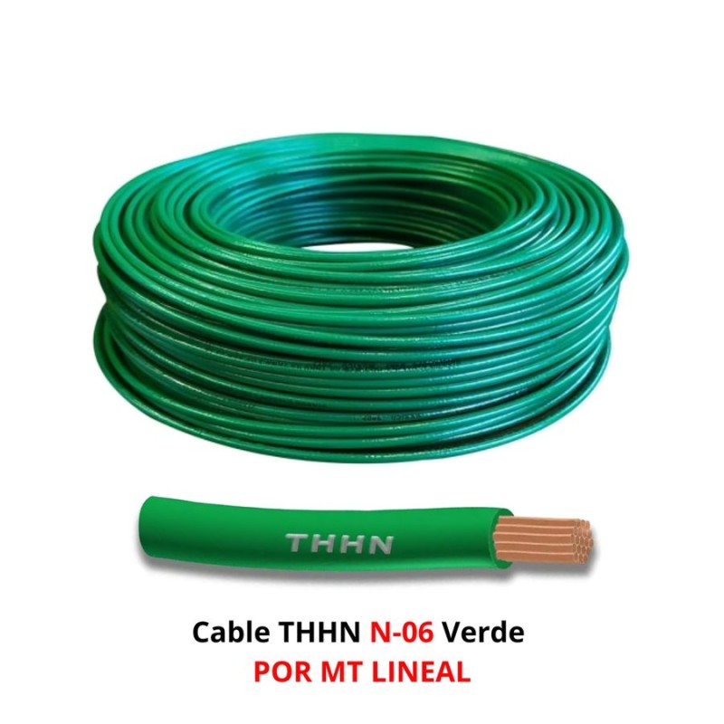 CABLE THHN N-06 VERDE