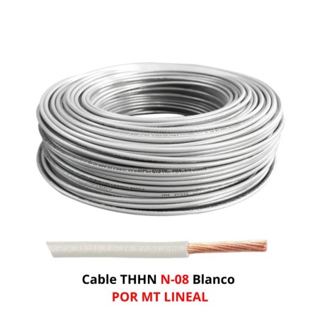 CABLE THHN N-08 BLANCO