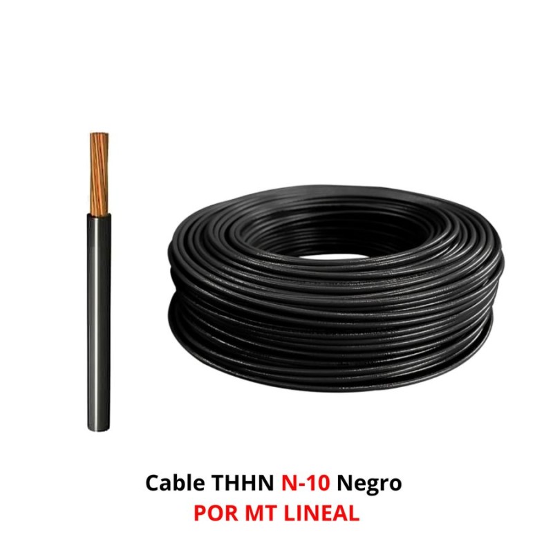 CABLE THHN N-10 NEGRO