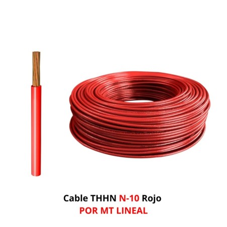 CABLE THHN N-10 ROJO