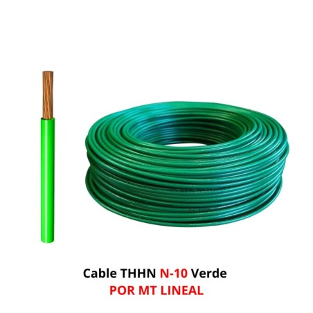 CABLE THHN N-10 VERDE