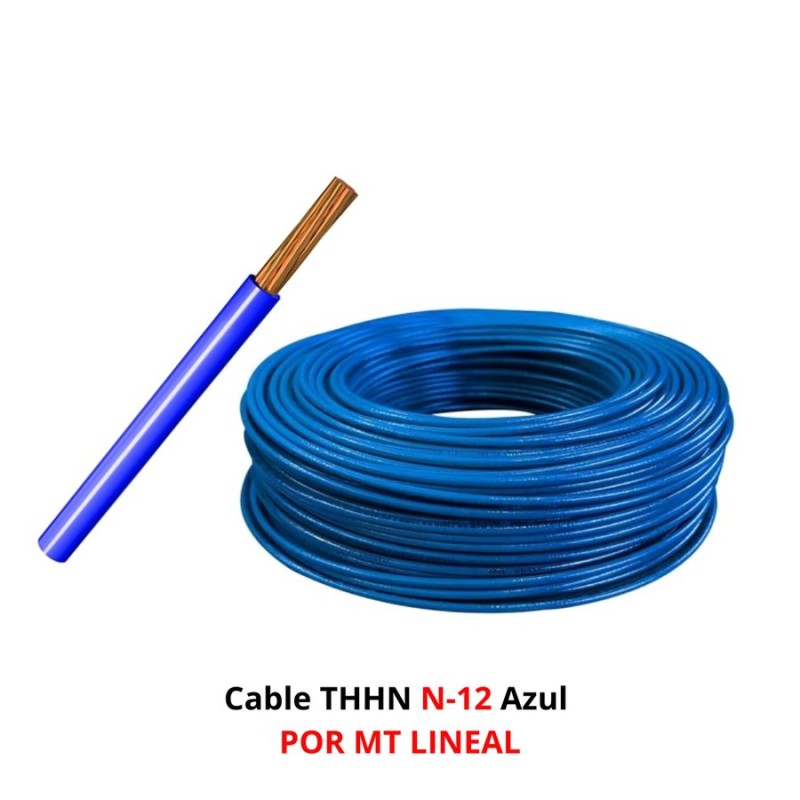 CABLE THHN N-12 AZUL