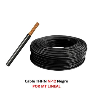 CABLE THHN N-12 NEGRO