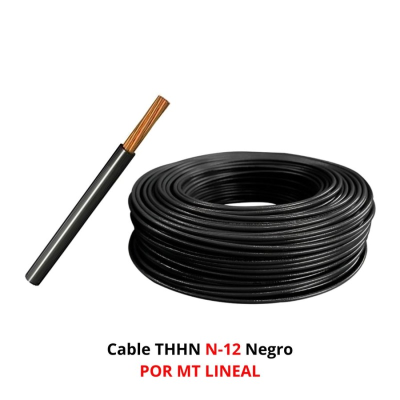 CABLE THHN N-12 NEGRO
