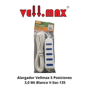 ALARGADOR VELLMAX 5 POSICIONES 3,0 MT BLANCO V-SOC