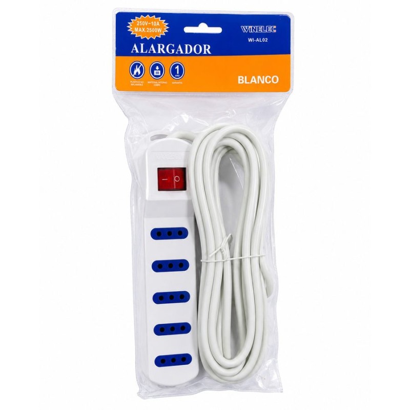 ALARGADOR WINELEC 5 POSICIONES 3,0 MT BLANCO C/INT