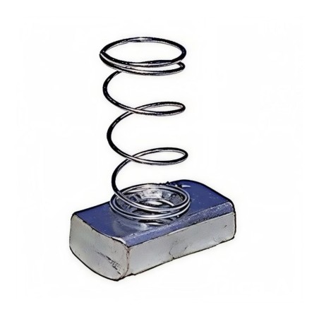 TUERCA GALVANIZADA CON RESORTE EMT 3/8 RIEL 42
