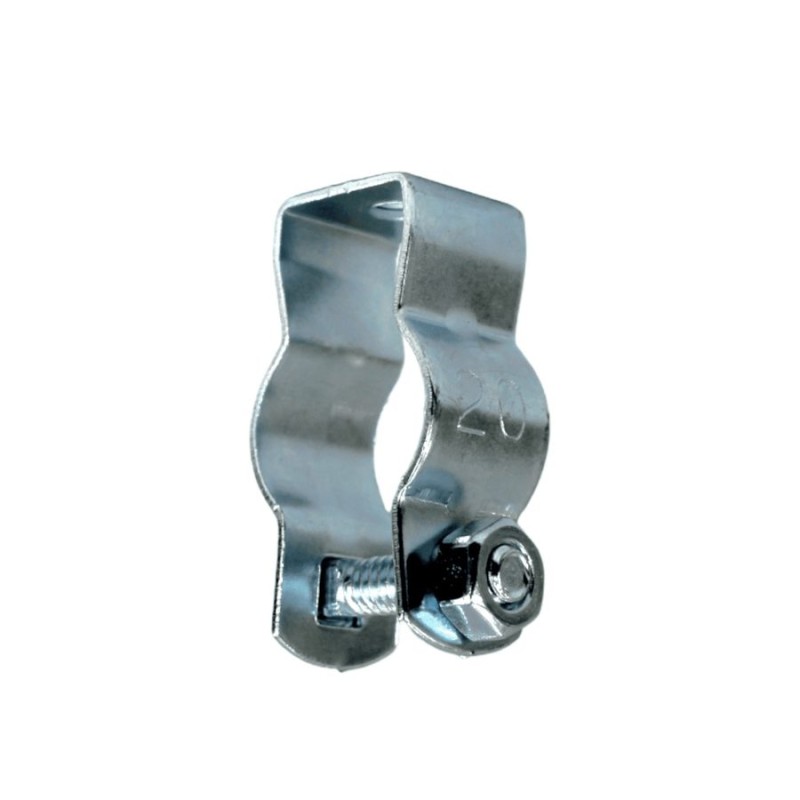 ABRAZADERA METAL EMT RC 20 MM 2 PZAS CON PERNO Y T