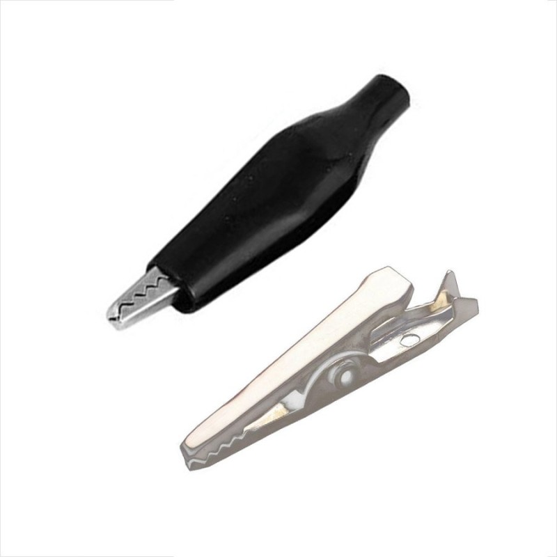 PINZA CLIP L-44 NEGRO TIPO COCODRILO CON FUNDA