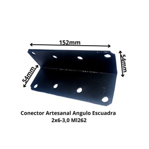 CONECTOR ARTESANAL ANGULO ESCUADRA 2X6-3,0 ML262