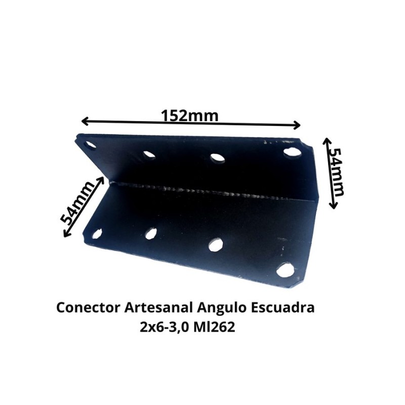 CONECTOR ARTESANAL ANGULO ESCUADRA 2X6-3,0 ML262