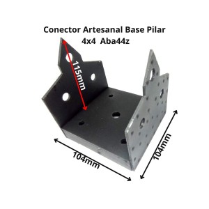 CONECTOR ARTESANAL BASE PILAR 4X4 98X98 ABA44Z