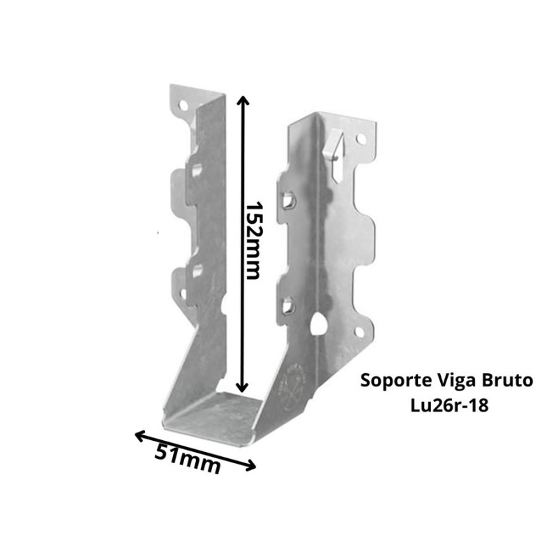 CONECTOR SIMPSON SOPORTE VIGA BRUTO LU26R-18