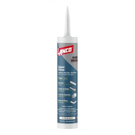 SILICONA LANCO MONTAJE BLANCO SUPER CLAVO 300 ML