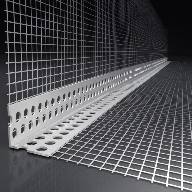 ESQUINERO PERFORADO PVC CON MALLA FIBRA DE VIDRIO