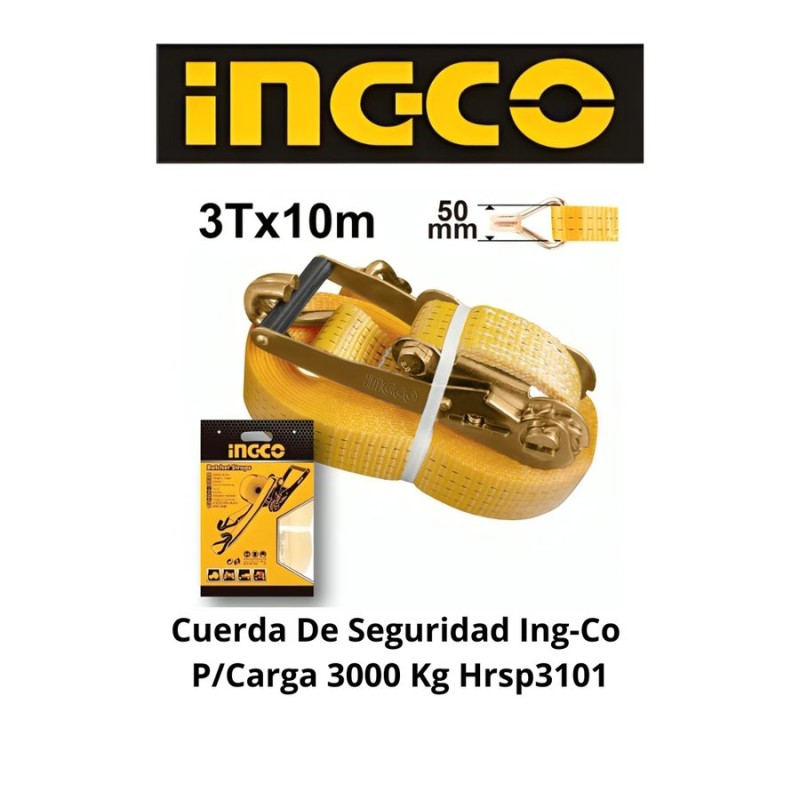 CUERDA DE SEGURIDAD INGCO P/CARGA 3000 KG HRSP310