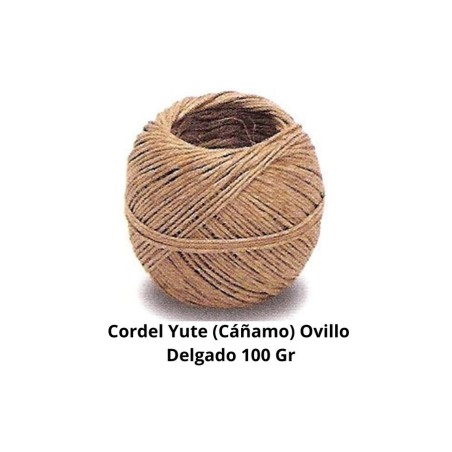 CORDEL YUTE (CAÑAMO) OVILLO DELGADO 100 GR