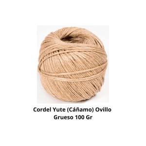 CORDEL YUTE (CAÑAMO) OVILLO GRUESO 100 GR
