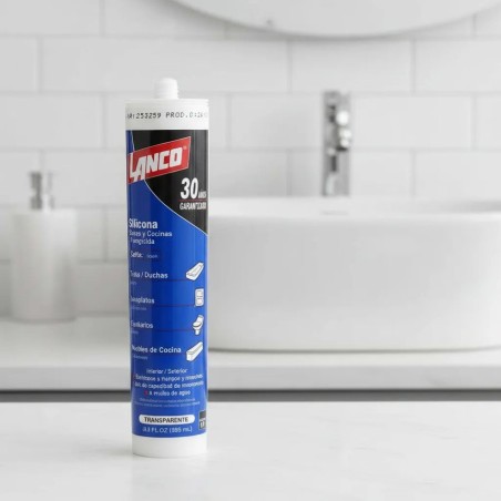 SILICONA LANCO BAÑO Y COCINA FUNGICIDA BLANCA