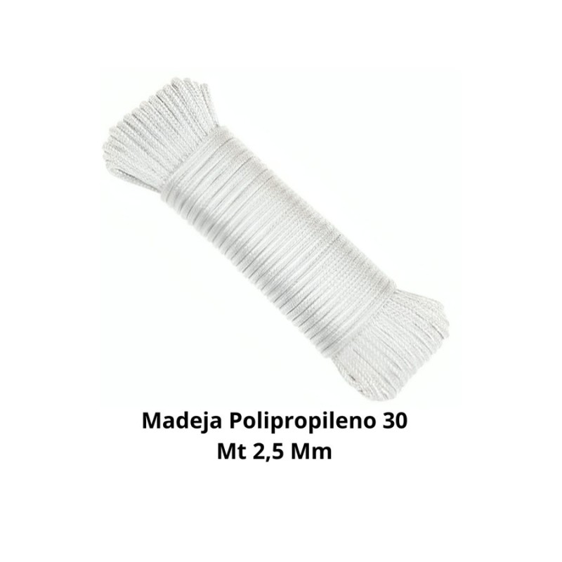 MADEJA POLIPROPILENO 30 MT 2,5 MM