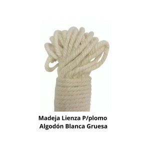 MADEJA LIENZA P/PLOMO ALGODON BLANCA GRUESA