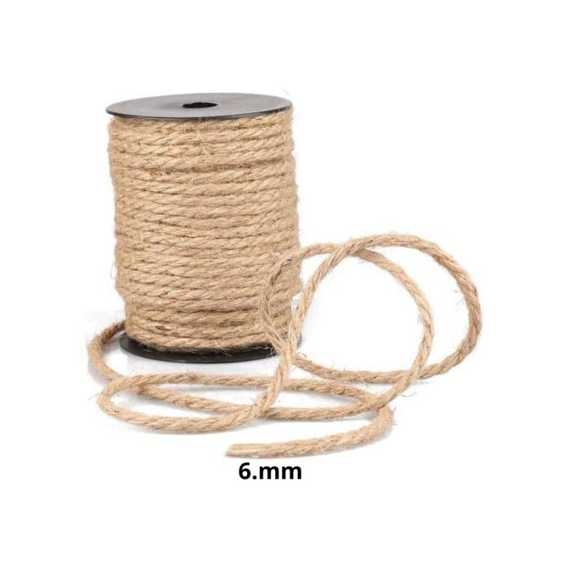 CORDEL YUTE (CAÑAMO) TORCIDO 6 MM 40 40 MT X