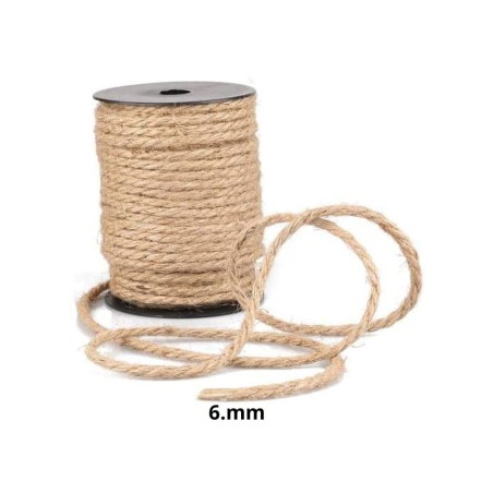 CORDEL YUTE (CAÑAMO) TORCIDO 6 MM 40 40 MT X