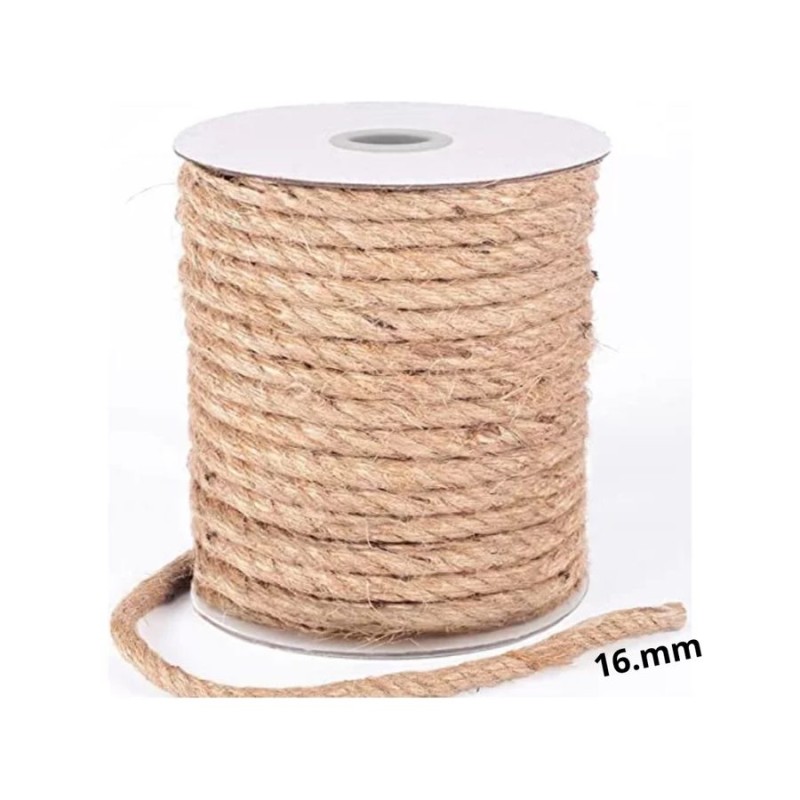 CORDEL YUTE (CAÑAMO) TORCIDO 15 MM 44 07 MT X K