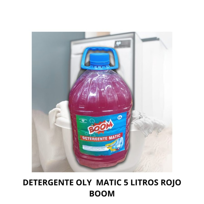 DETERGENTE OLY MATIC 5 LITROS ROJO BOOM