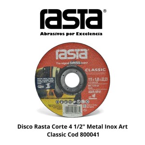 DISCO RASTA CORTE 4 1/2" METAL INOX ART CLASSIC CO