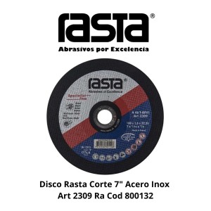 DISCO RASTA CORTE 7" ACERO INOX ART 2309 RA COD 80
