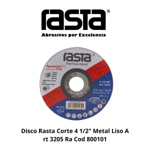 DISCO RASTA CORTE 4 1/2" METAL LISO ART 3205 RA CO