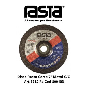 DISCO RASTA CORTE 7" METAL C/C ART 3212 RA COD 800