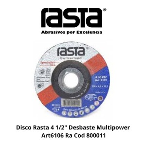 DISCO RASTA 4 1/2" DESBASTE MULTIPOWER ART6106 RA