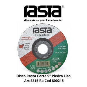 DISCO RASTA CORTE 9" PIEDRA LISO ART 3315 RA COD 8