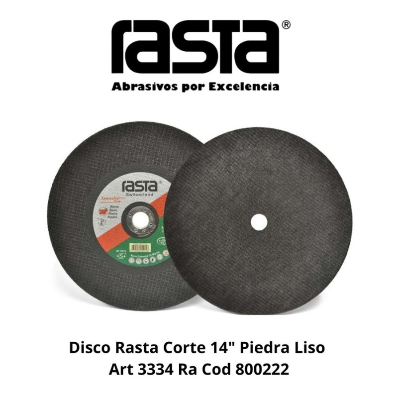 DISCO RASTA CORTE 14" PIEDRA LISO ART 3334 RA COD
