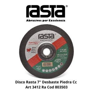DISCO RASTA 7" DESBASTE PIEDRA CC ART 3412 RA COD
